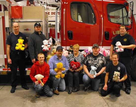 Liberal Fire Department Receives Stuffed Animals From SkillsUSA