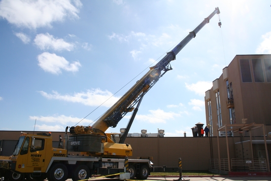 Wind Damages Wall At Southwest Medical Center