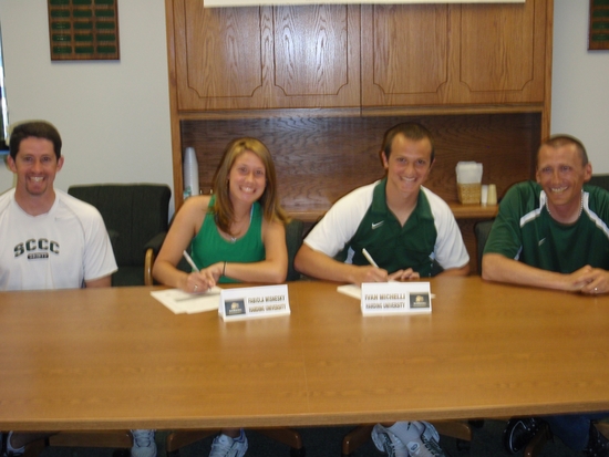 Two Saints Tennis Players Sign at Harding