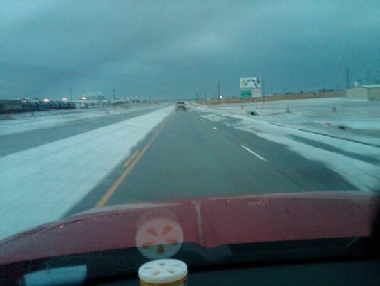 First Storm of Spring Covers Ground with Hail in Texas County