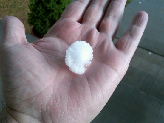 First Storm of Spring Covers Ground with Hail in Texas County