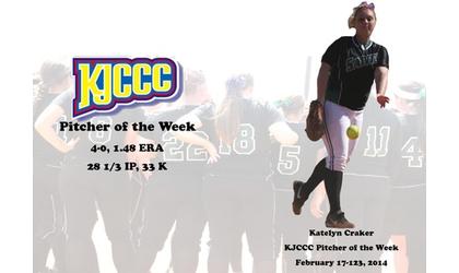 Craker Player of the Week for Second Straight Week