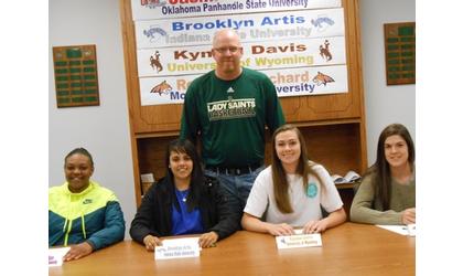 Four Lady Saints Sign to Four Year Schools