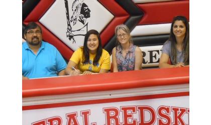 Tessa Downs Signs at Tabor