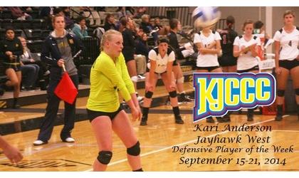 Seward’s Anderson Wins KJCCC Defensive Award