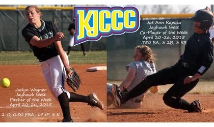 Rapoza and Wagner Tabbed KJCCC West’s Best of Week