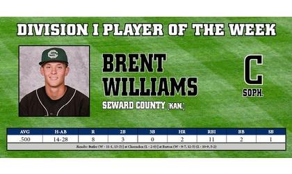 Seward’s Williams Claims NJCAA Player of the Week