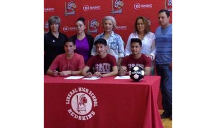 Three Redskin Soccer Players Sign