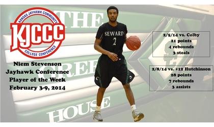 Stevenson Earns Second KJCCC Player of the Week Award