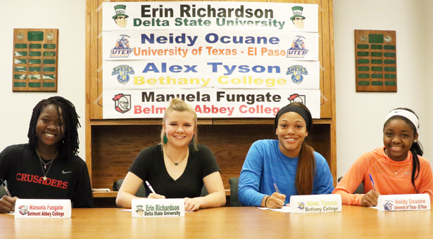 Four Lady Saints Sign with Four Year Programs
