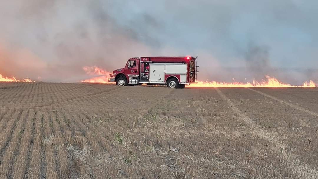 Wheat Stubble Catches Fire in Seward County