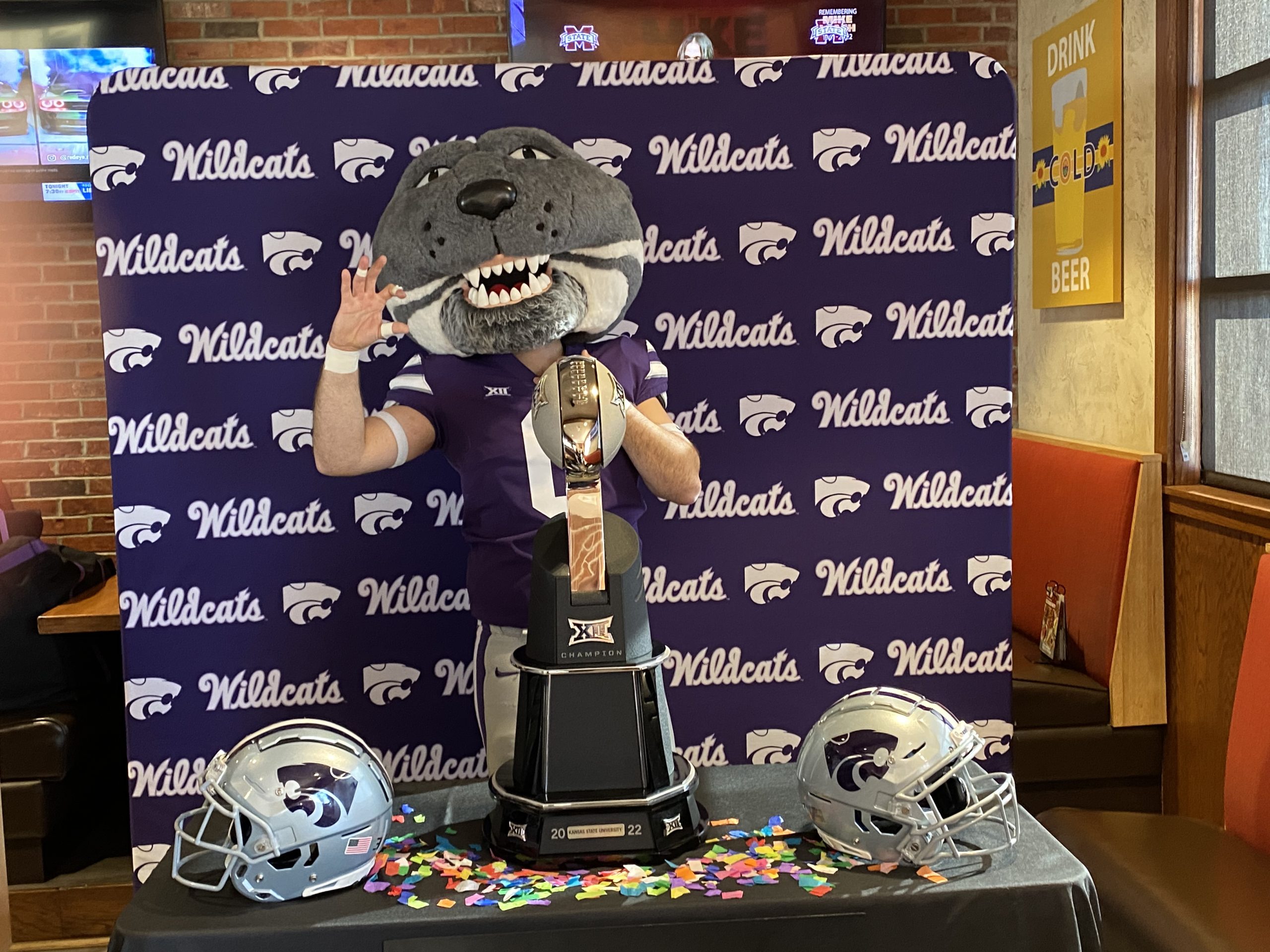 Big 12 Championship Trophy in Liberal Tuesday