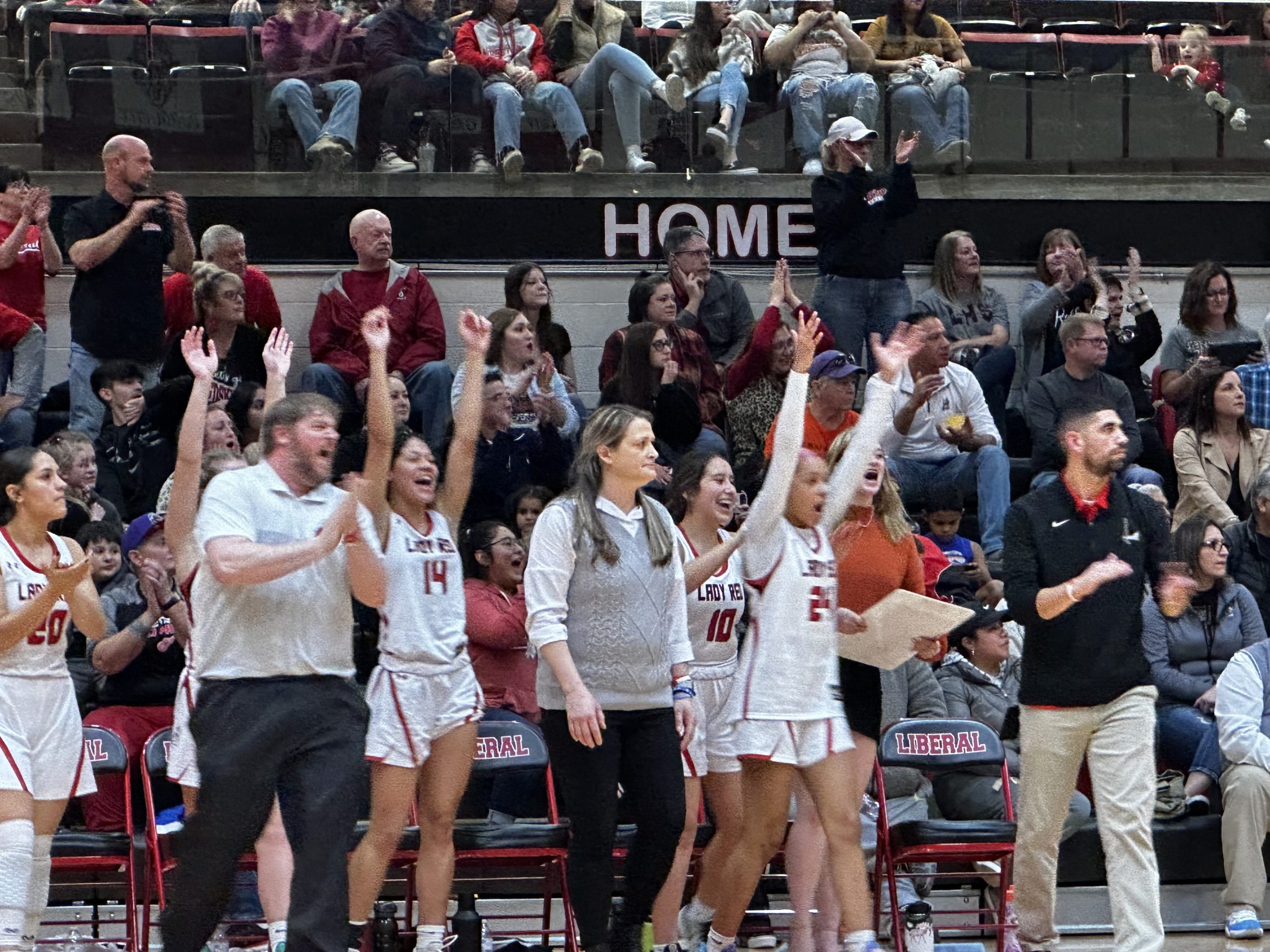 Liberal Girls Rally Past Hays