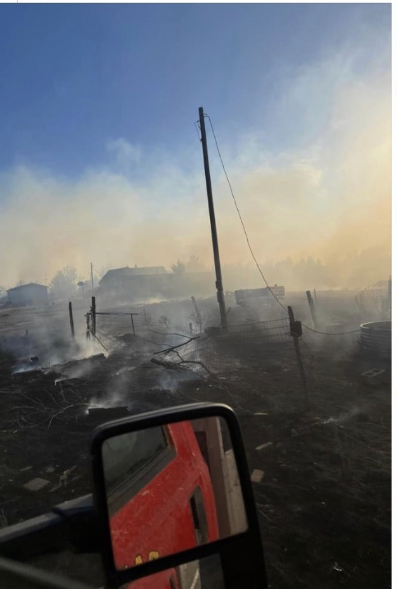 Grass Fire Destroys Home and other Buildings