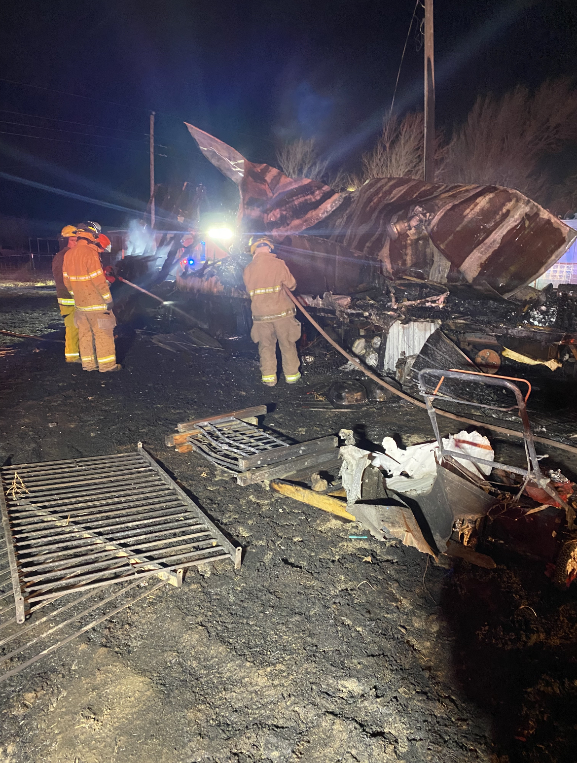 Grass Fire Destroys Vacant Home Near Yarbrough