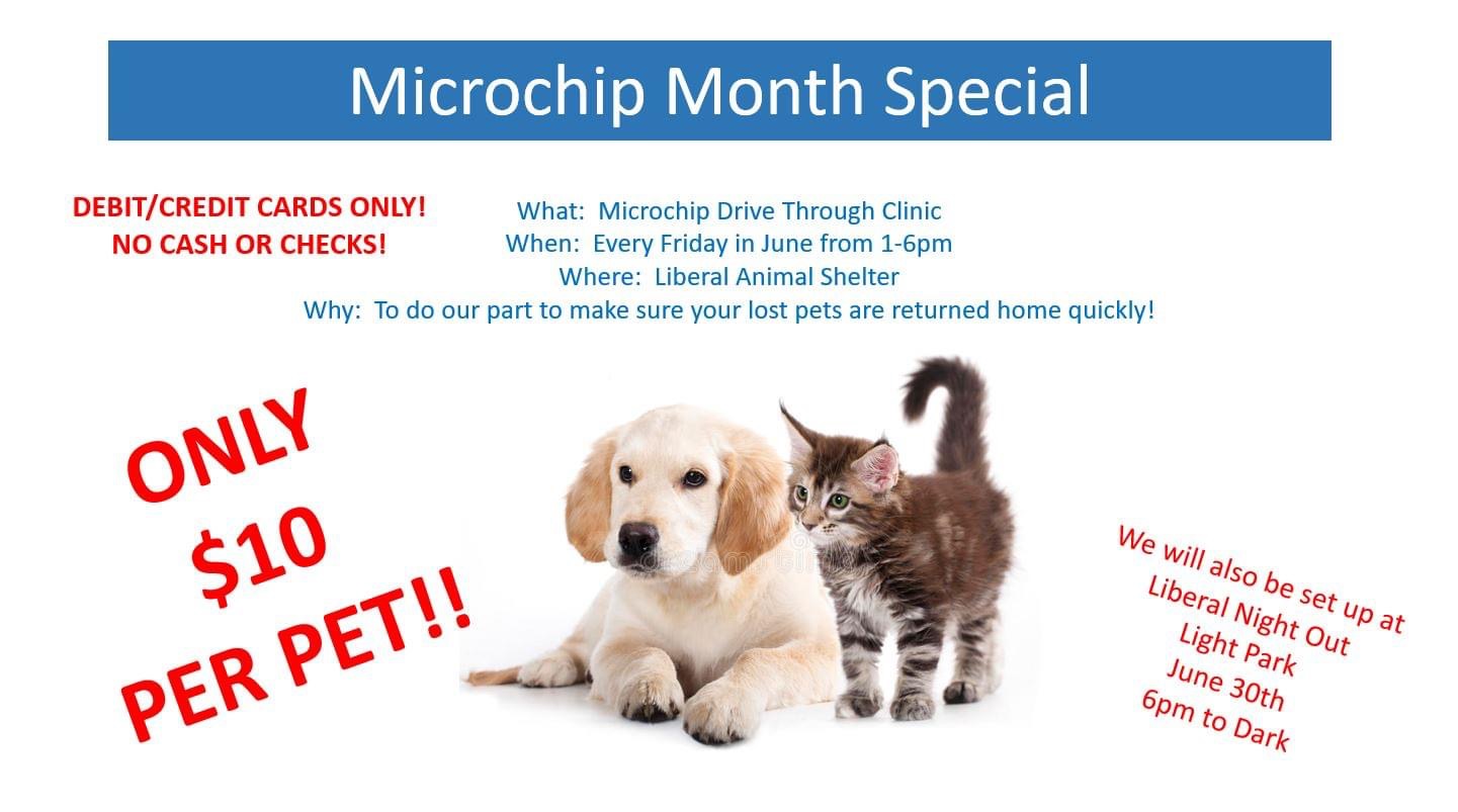 Liberal Animal Shelter Offers Microchipping