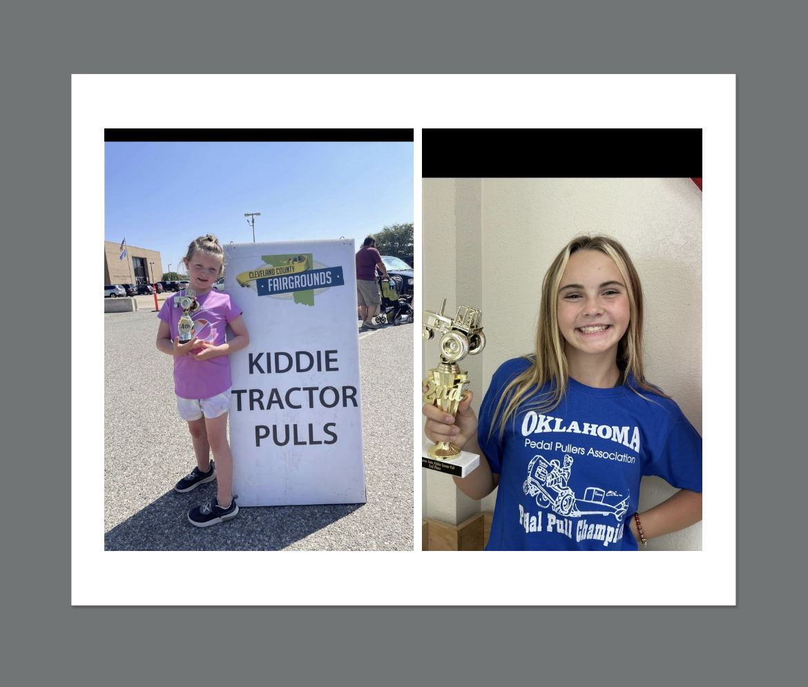 Two Beaver OK Girls  Compete in the Oklahoma State Fair Pedal Pull