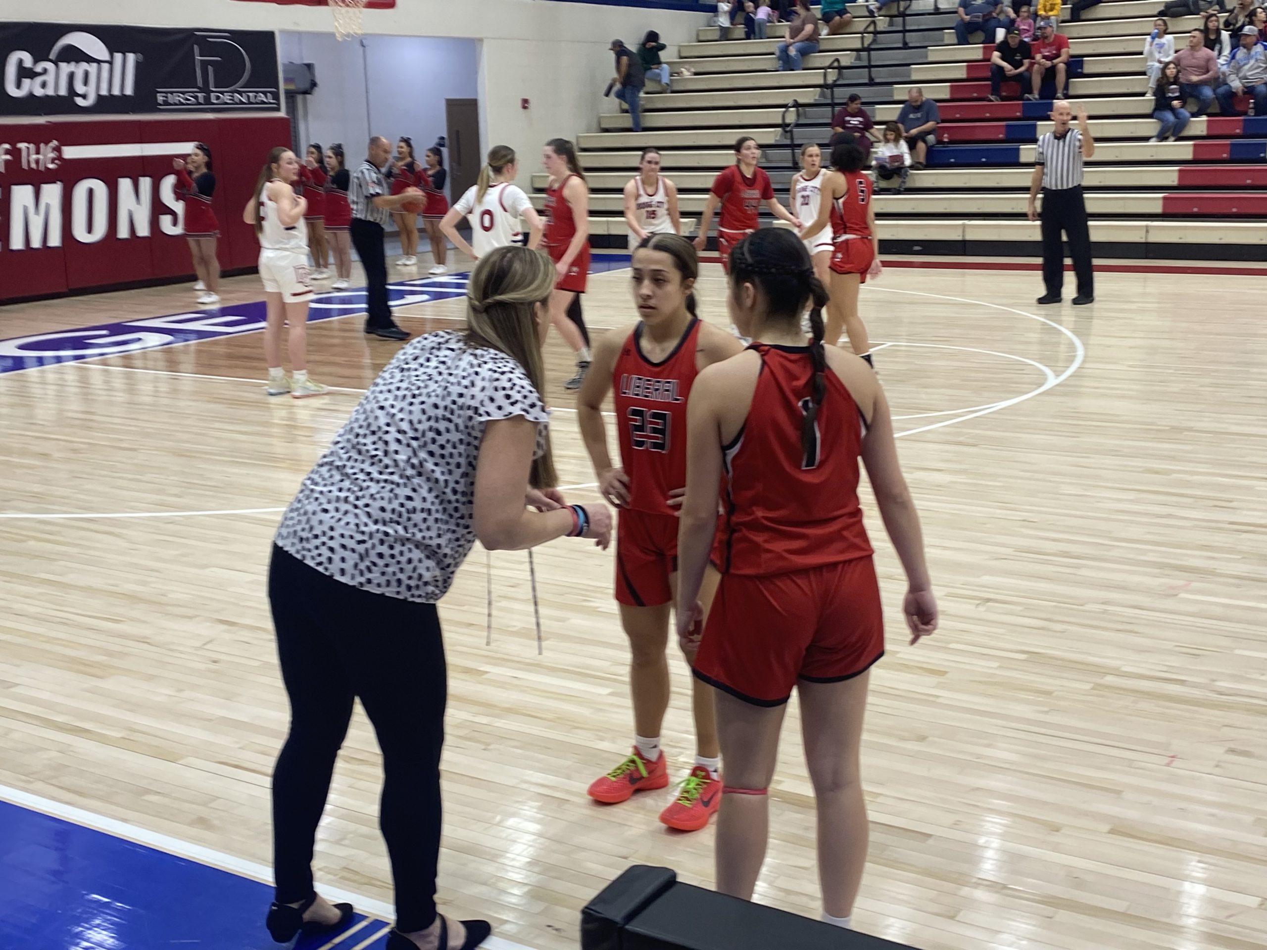 Lady Red Wins Battle of the Boards for the Bell at Dodge City